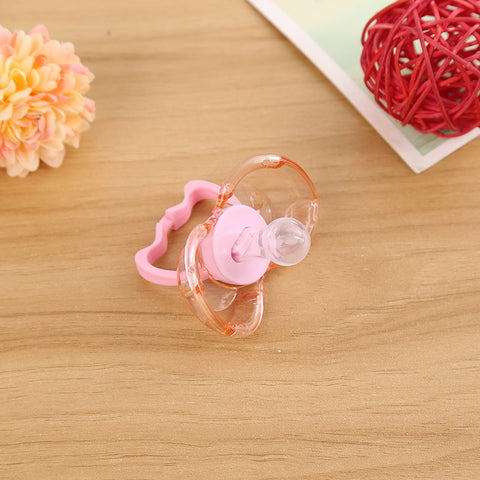 baby pacifier  closed round head flat hair randomly issued