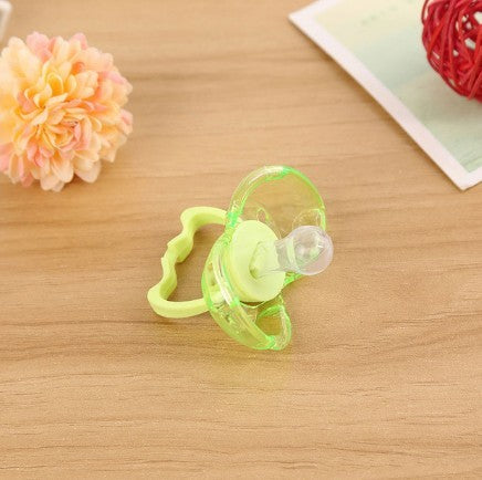 baby pacifier  closed round head flat hair randomly issued