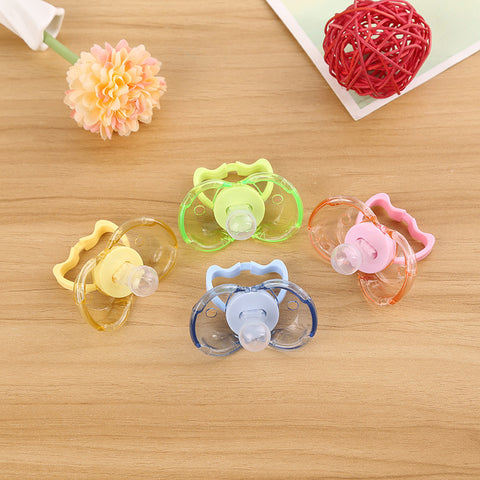 baby pacifier  closed round head flat hair randomly issued