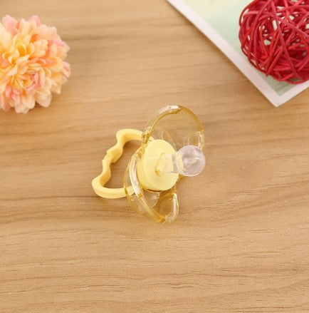 baby pacifier  closed round head flat hair randomly issued