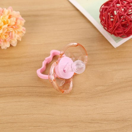 baby pacifier  closed round head flat hair randomly issued